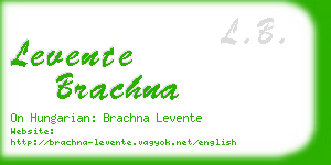 levente brachna business card